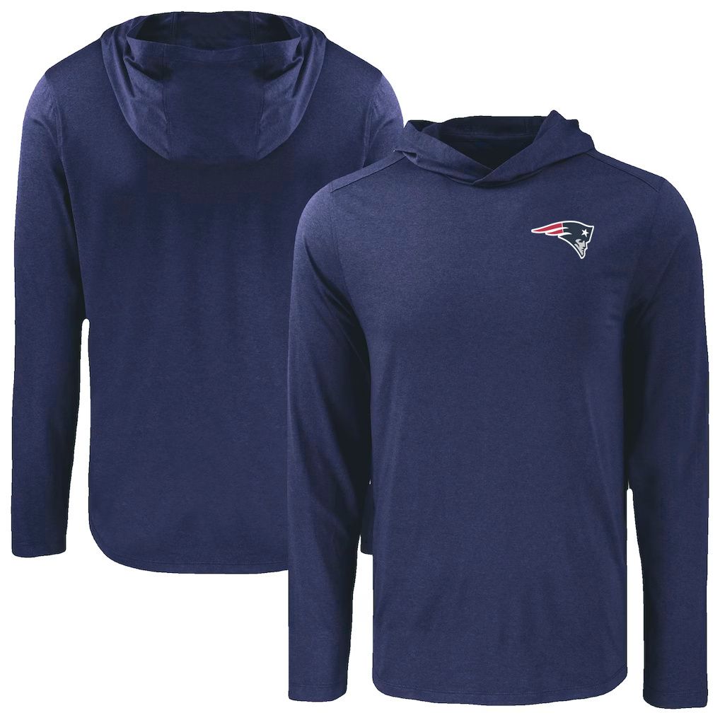 Men 2026 NFL New England Patriots Hooded long sleeved T-shirt blue 06